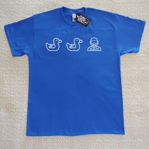 NWT Duck, Duck, Goose Graphic Tee, Various Sizes, Royal Blue